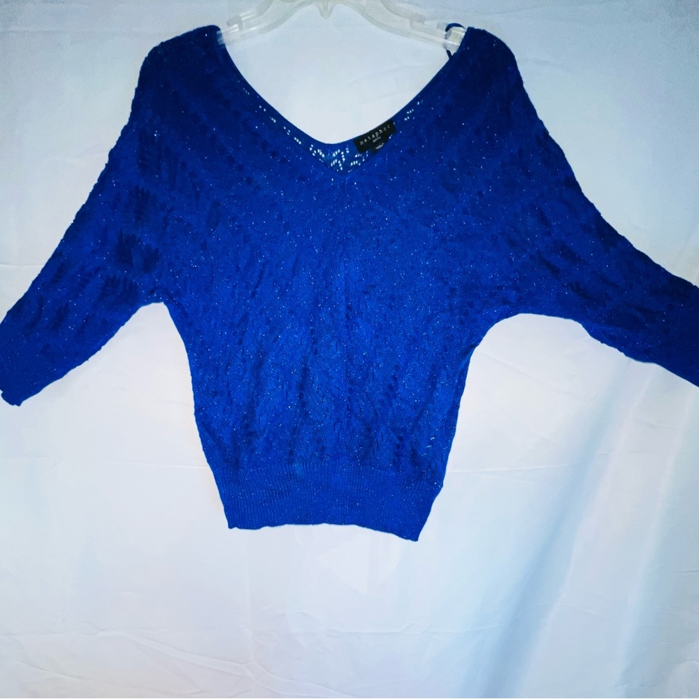 Metaphor royal blue knitted top